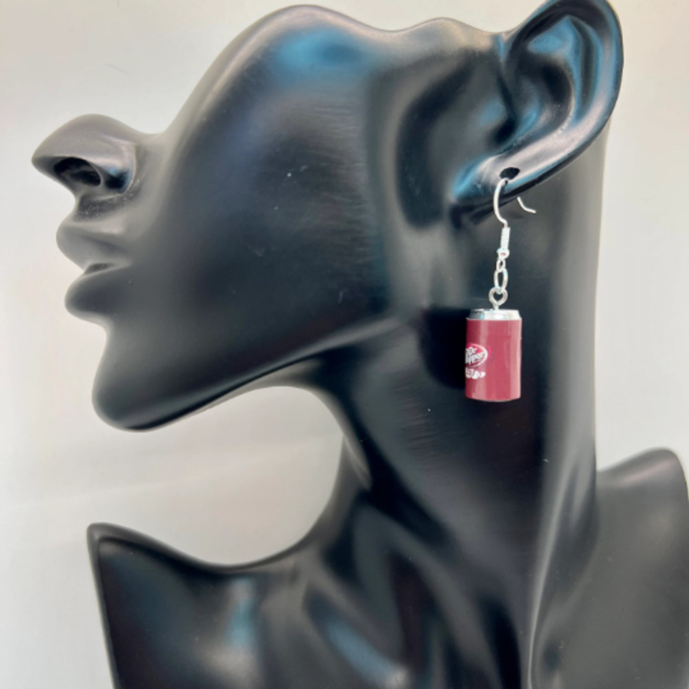 Dr Pepper Earrings - Soft Drink Earrings - Soda Can Earrings - Picture 7 of 7